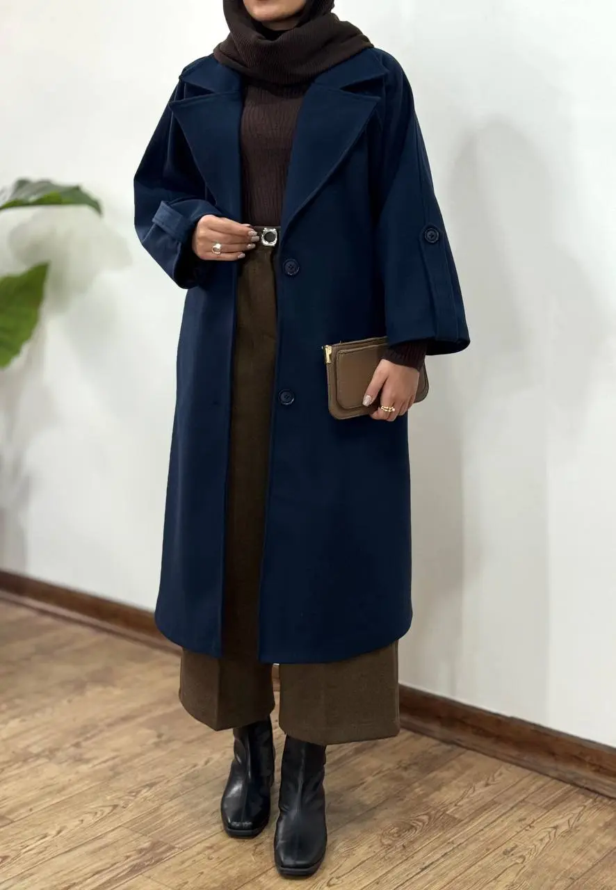 پالتو فوتر بلند آستردار رعنا